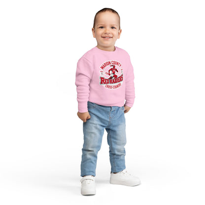 Toddler Crewneck Sweatshirt \ Marion County Red Raiders Cross-Country \ MCCC2