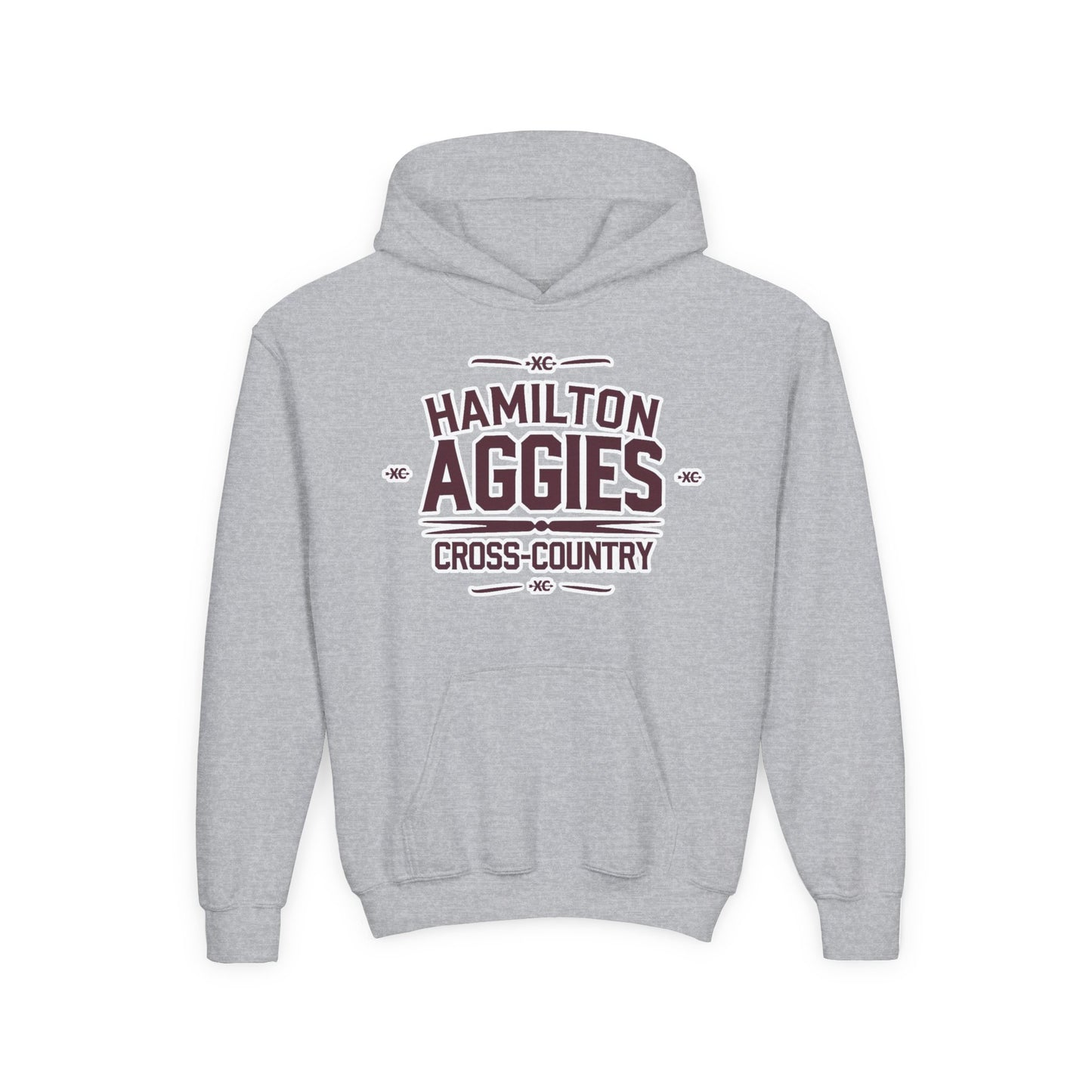 Youth Hoodie Sweatshirt \ Hamilton Aggies Cross-Country \ HCC1