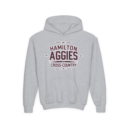 Youth Hoodie Sweatshirt \ Hamilton Aggies Cross-Country \ HCC1