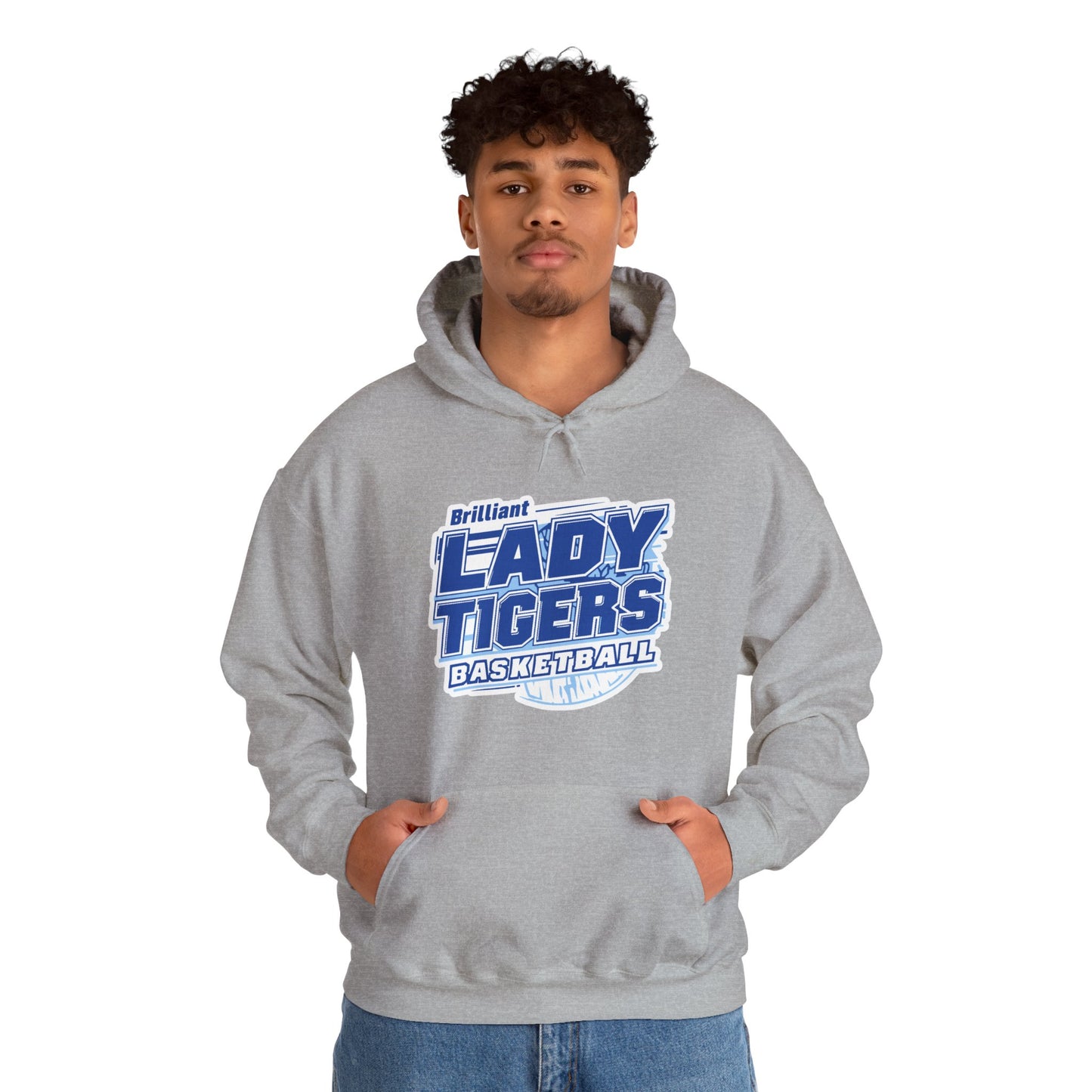 Adult Hoodie Sweatshirt \ Brilliant Tigers Basketball \ BTBKG2