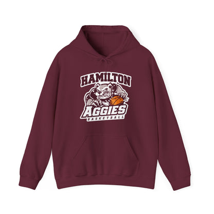 Adult Hoodie Sweatshirt \ Hamilton Aggies Basketball \ HABB1