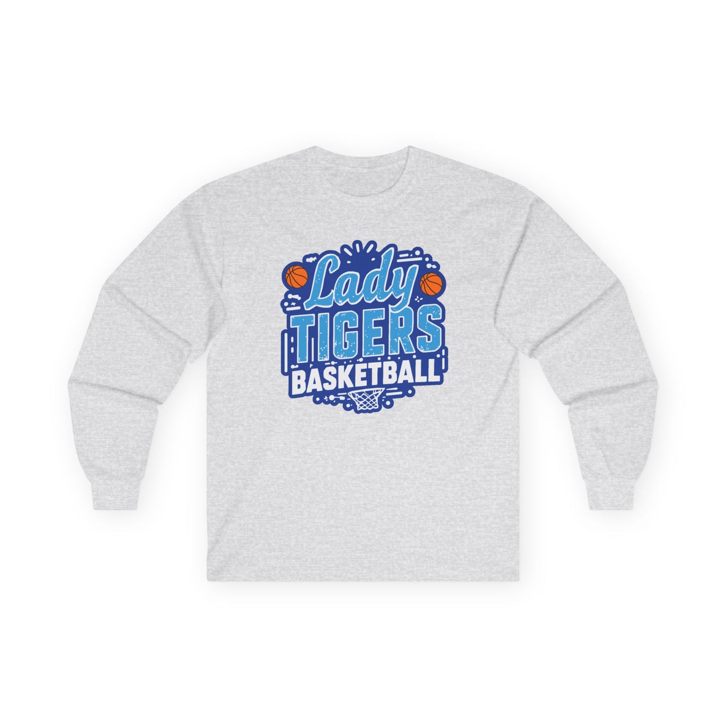 Adult Long Sleeve Tee \ Brilliant Tigers Basketball \ BTBKG1