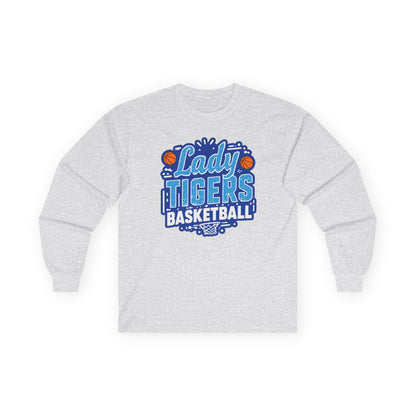 Adult Long Sleeve Tee \ Brilliant Tigers Basketball \ BTBKG1