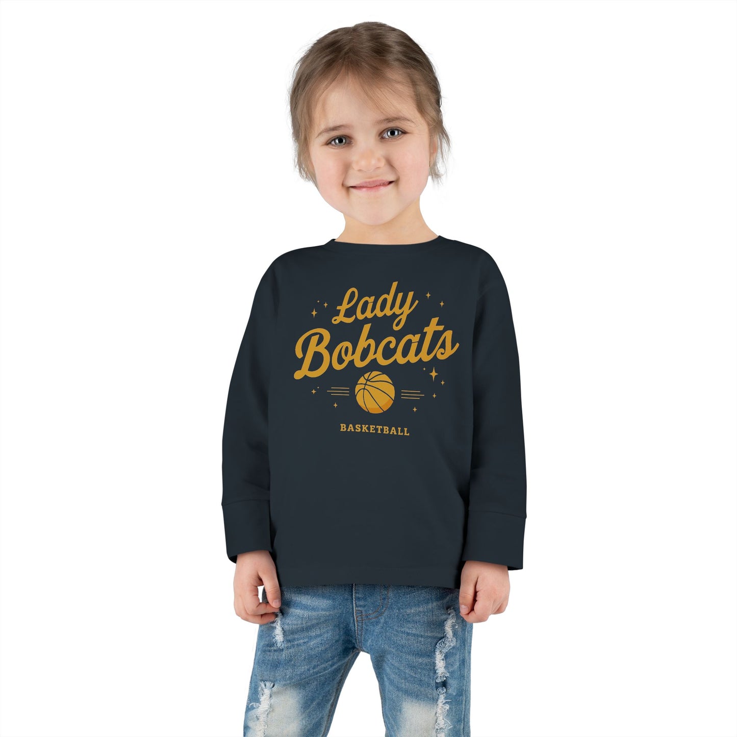 Toddler Long Sleeve Tee \ Phil Campbell Bobcats Basketball \ PCBBKG2
