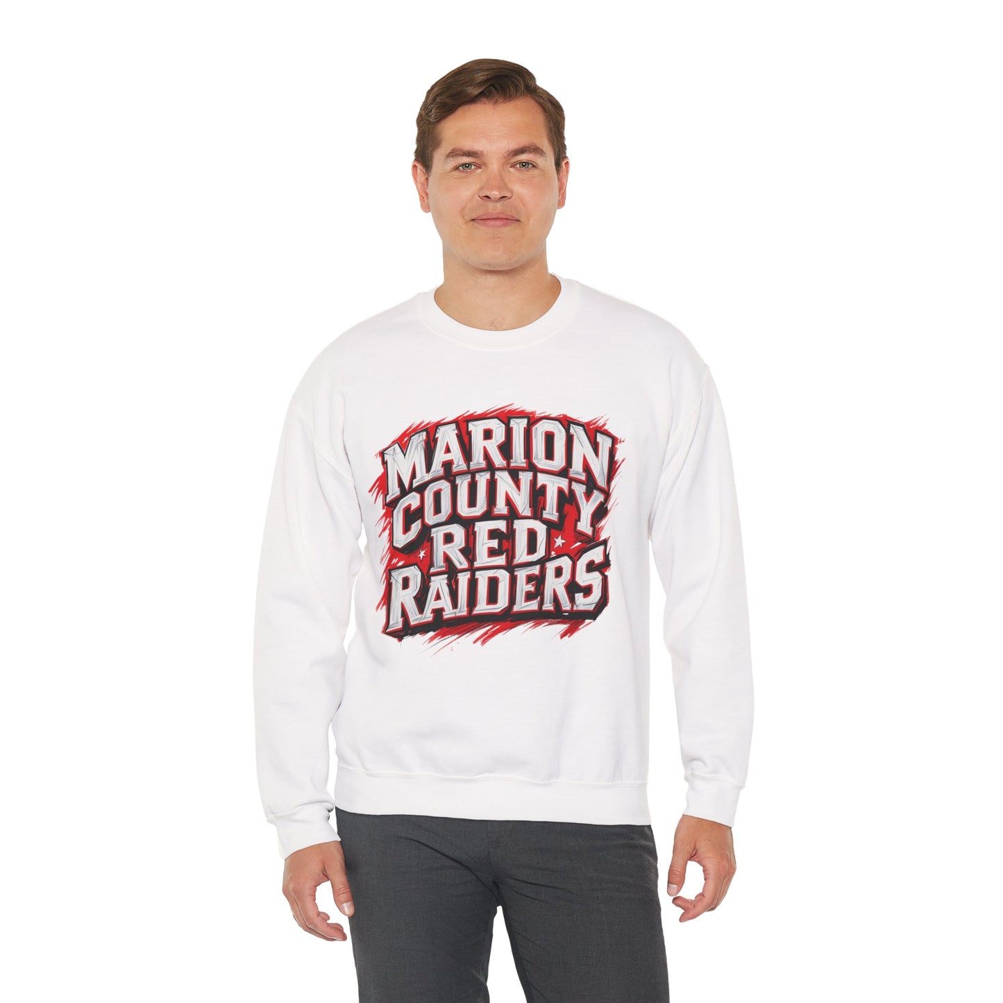 Adult Crewneck Sweatshirt \ Marion County Red Raiders \ MC1