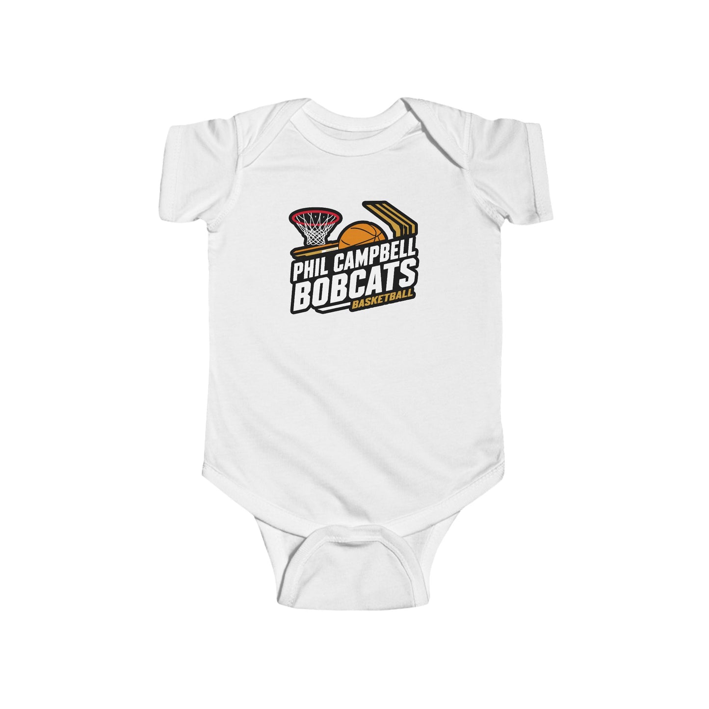 Short Sleeve Baby Bodysuit \ Phil Campbell Bobcats Basketball \ PCBBK1