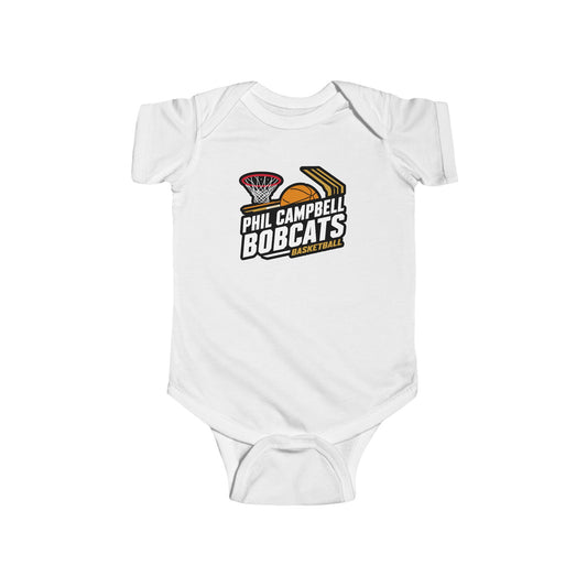 Short Sleeve Baby Bodysuit \ Phil Campbell Bobcats Basketball \ PCBBK1