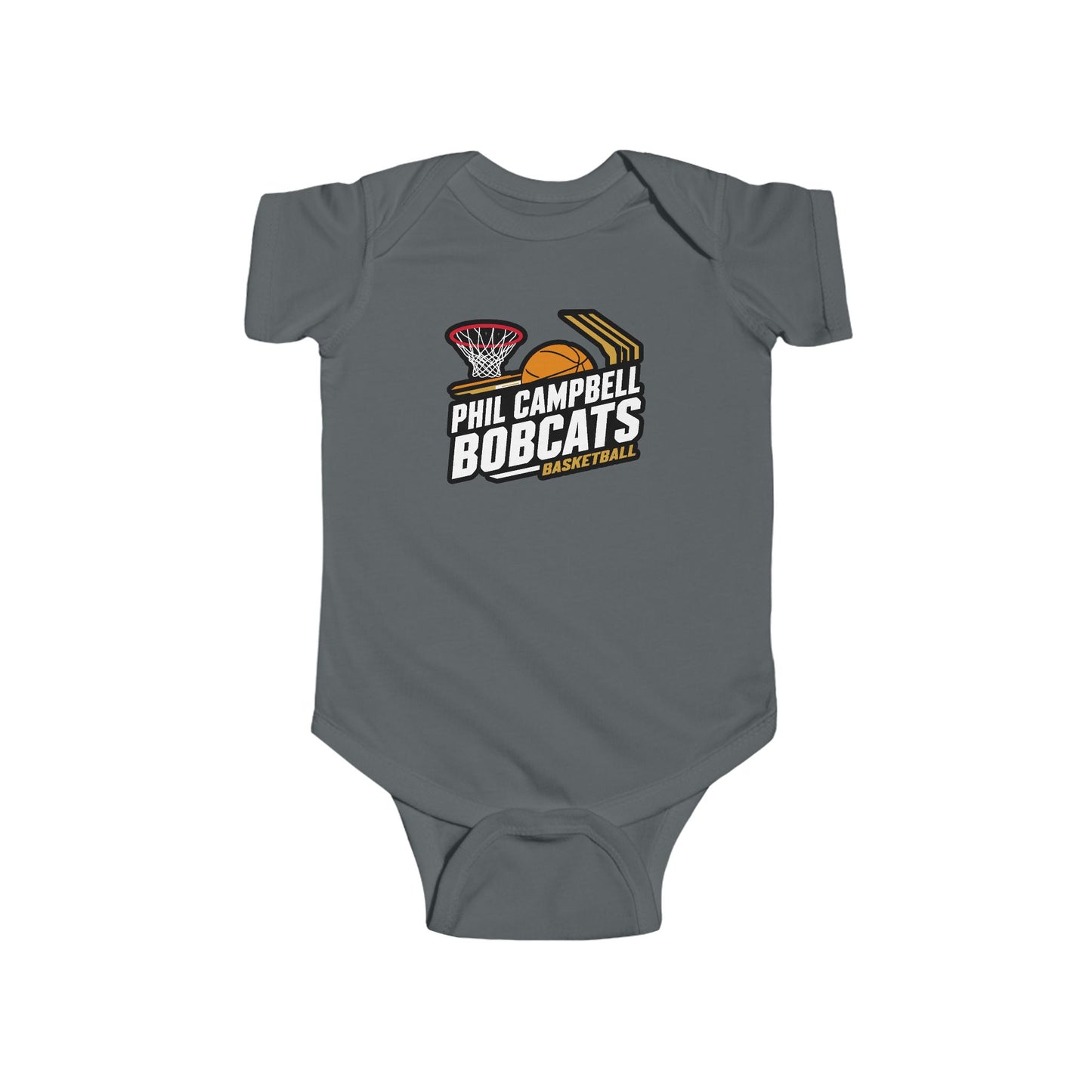 Short Sleeve Baby Bodysuit \ Phil Campbell Bobcats Basketball \ PCBBK1