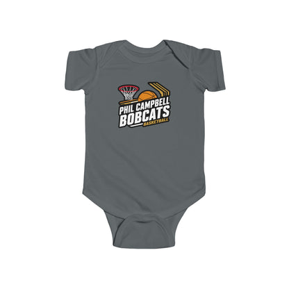 Short Sleeve Baby Bodysuit \ Phil Campbell Bobcats Basketball \ PCBBK1