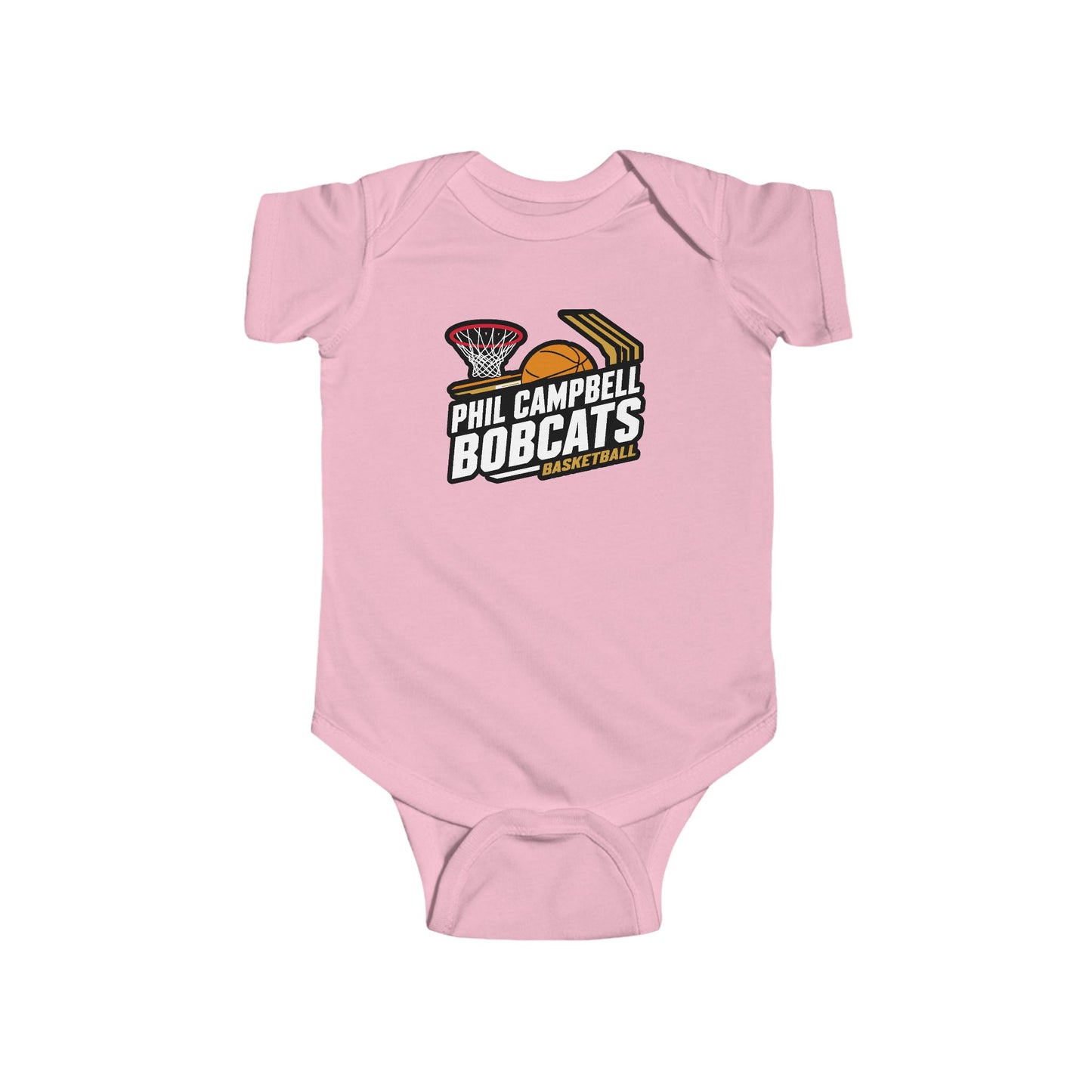 Short Sleeve Baby Bodysuit \ Phil Campbell Bobcats Basketball \ PCBBK1