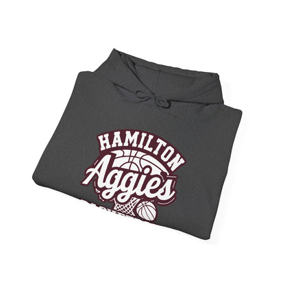 Adult Hoodie Sweatshirt \ Hamilton Aggies Basketball \ HABBG1