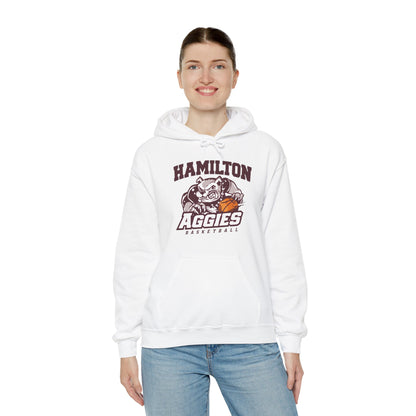 Adult Hoodie Sweatshirt \ Hamilton Aggies Basketball \ HABB1