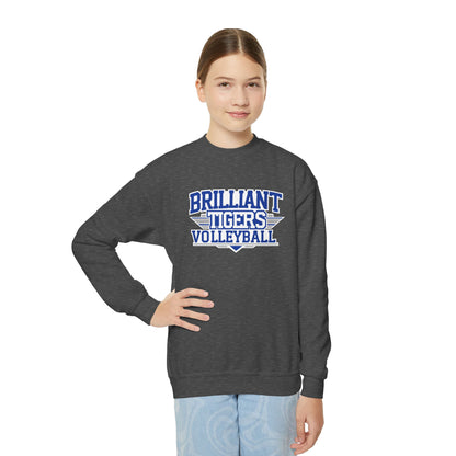 Youth Crewneck Sweatshirt \ Brilliant Tigers Volleyball \ BTV2