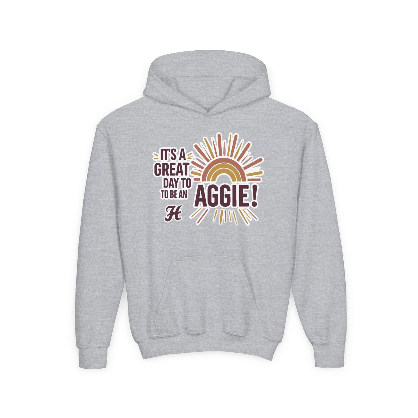 Youth Hoodie Sweatshirt \ It's a Great Day to be an Aggie! \ GDA1