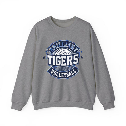 Adult Crewneck Sweatshirt \ Brilliant Tigers Volleyball \ BTV1