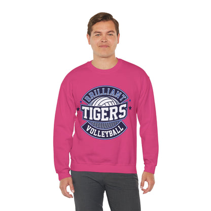 Adult Crewneck Sweatshirt \ Brilliant Tigers Volleyball \ BTV1
