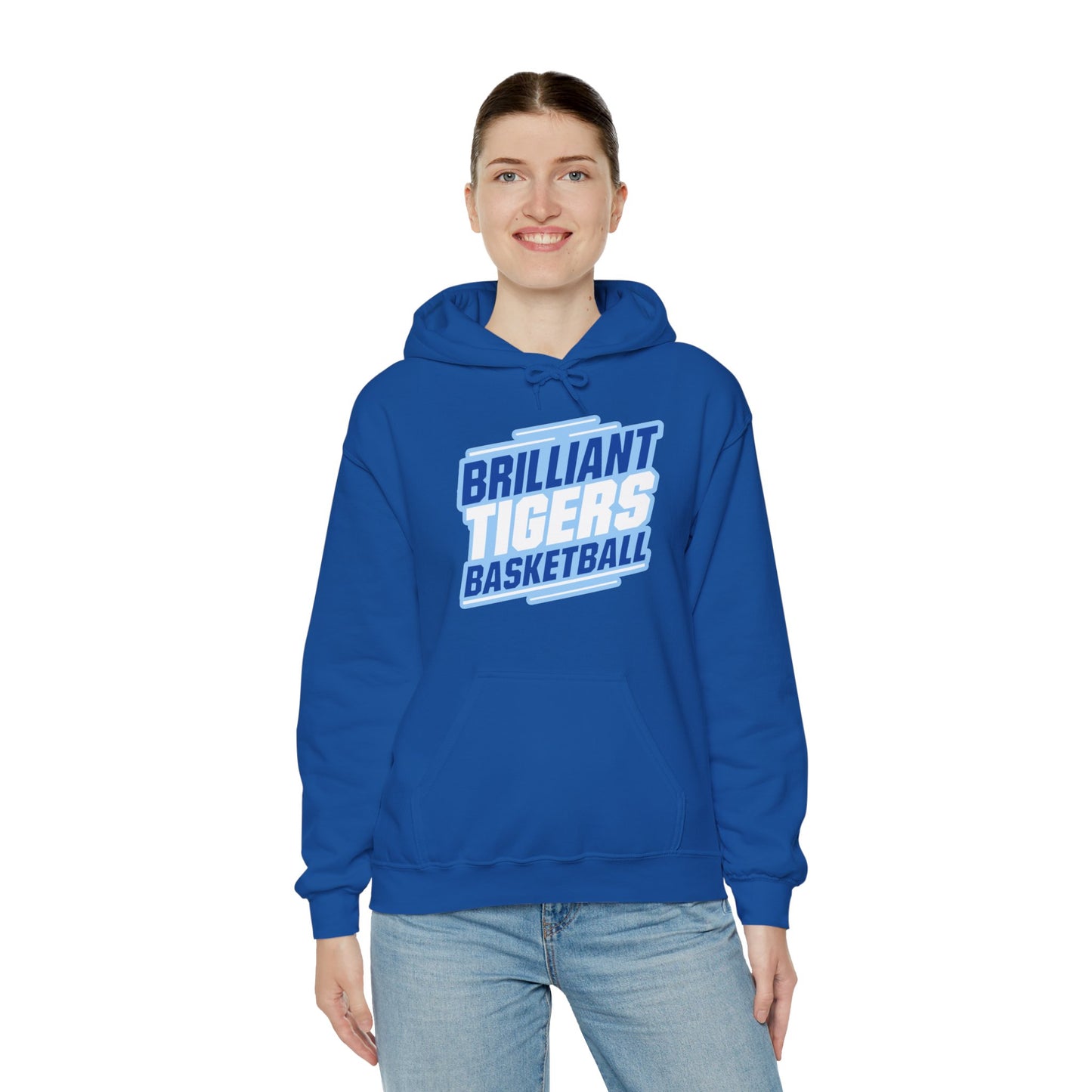 Adult Hoodie Sweatshirt \ Brilliant Tigers Basketball \ BTBK2