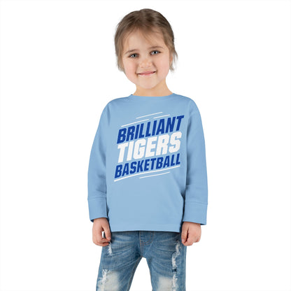 Toddler Long Sleeve Tee \ Brilliant Tigers Basketball \ BTBK2