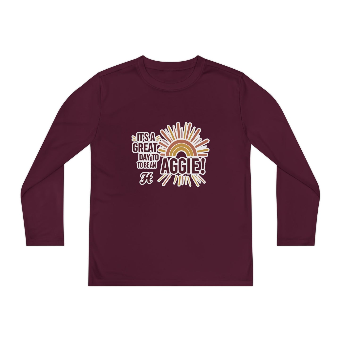 Youth Long Sleeve Tee \ It's a Great Day to be an Aggie! \ GDA1