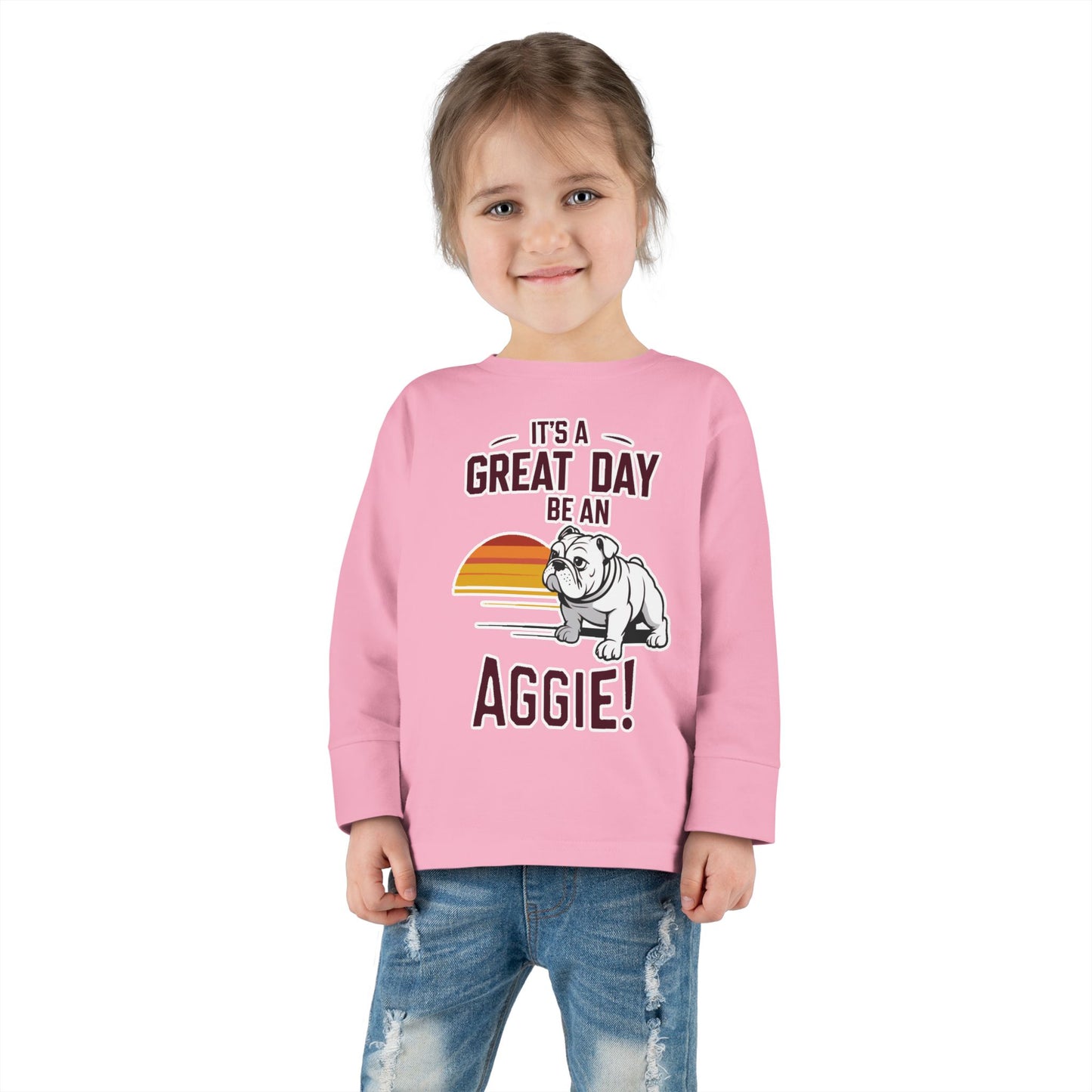 Toddler Long Sleeve Tee \ It's a Great Day to be an Aggie! \ GDA3