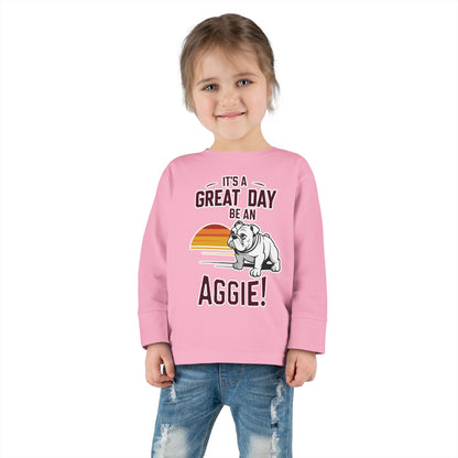 Toddler Long Sleeve Tee \ It's a Great Day to be an Aggie! \ GDA3