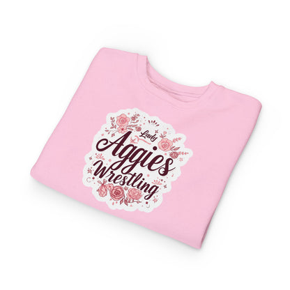 Toddler Crewneck Sweatshirt \ Hamilton Aggies Wrestling \ HAWG1