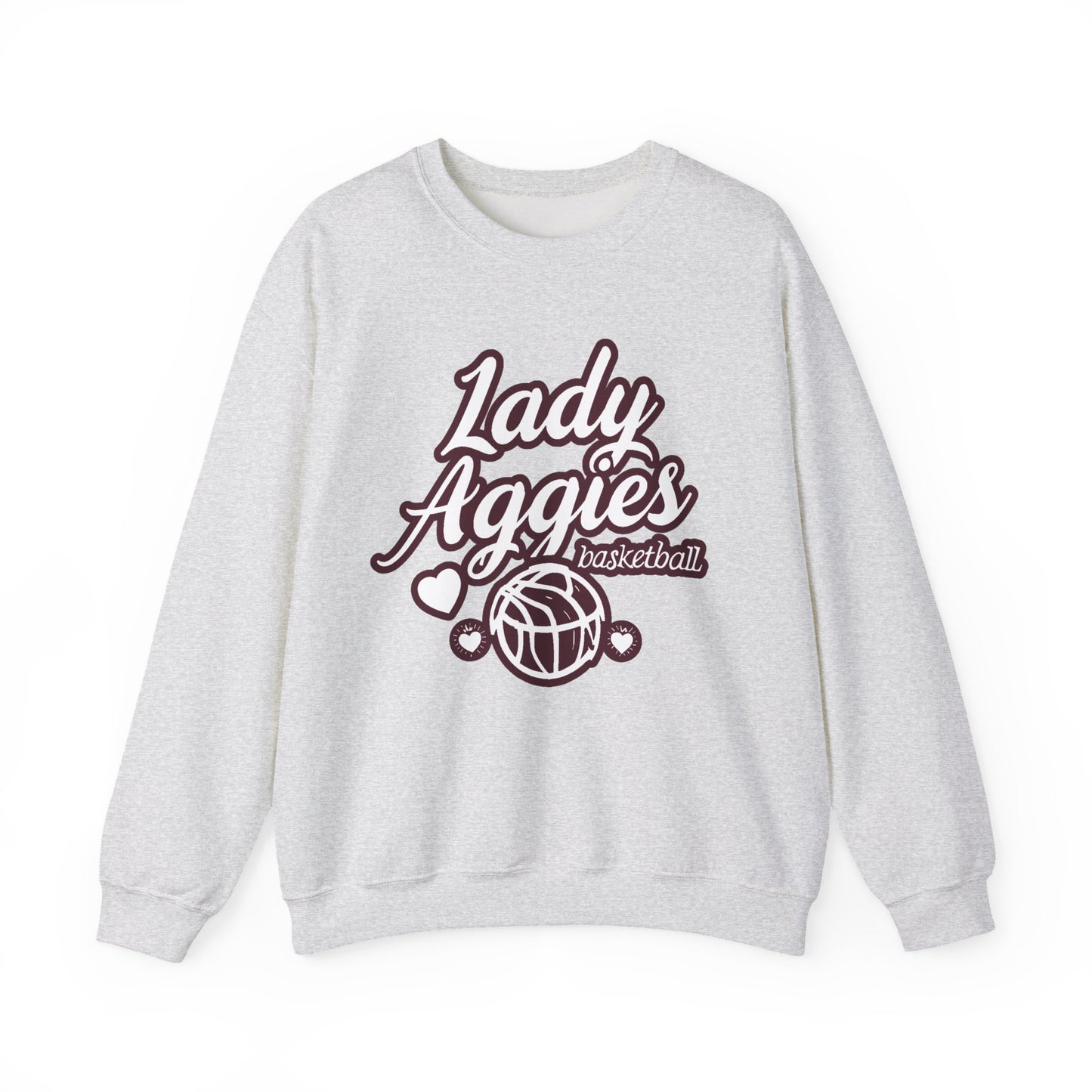 Adult Crewneck Sweatshirt \ Hamilton Aggies Basketball \ HABKG2