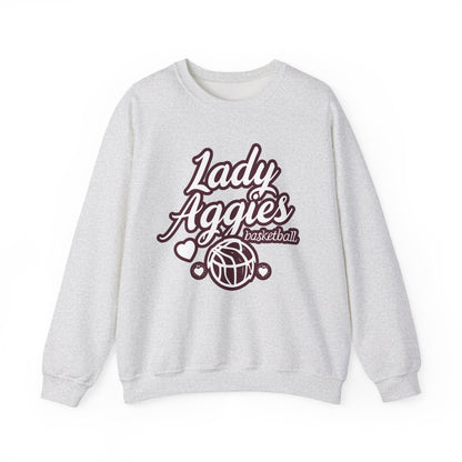Adult Crewneck Sweatshirt \ Hamilton Aggies Basketball \ HABKG2