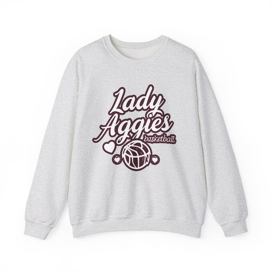 Adult Crewneck Sweatshirt \ Hamilton Aggies Basketball \ HABKG2