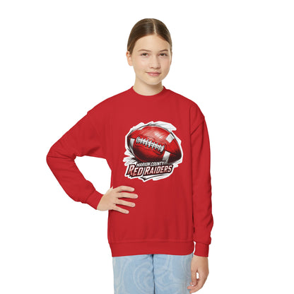 Youth Crewneck Sweatshirt \ Marion County Red Raiders Football \ MCF1