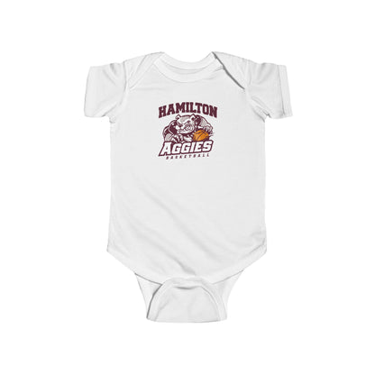 Short Sleeve Baby Bodysuit \ Hamilton Aggies Basketball \ HABB1