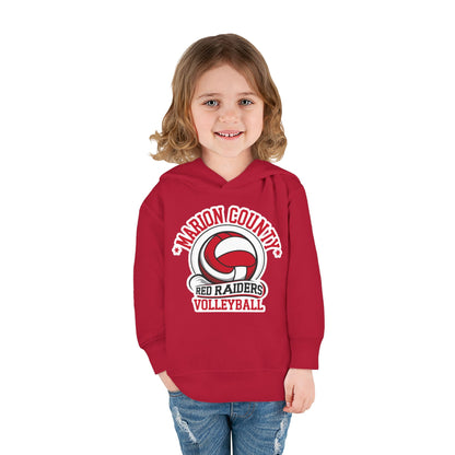 Toddler Hoodie Sweatshirt \ Marion County Red Raiders Volleyball \ MCV1