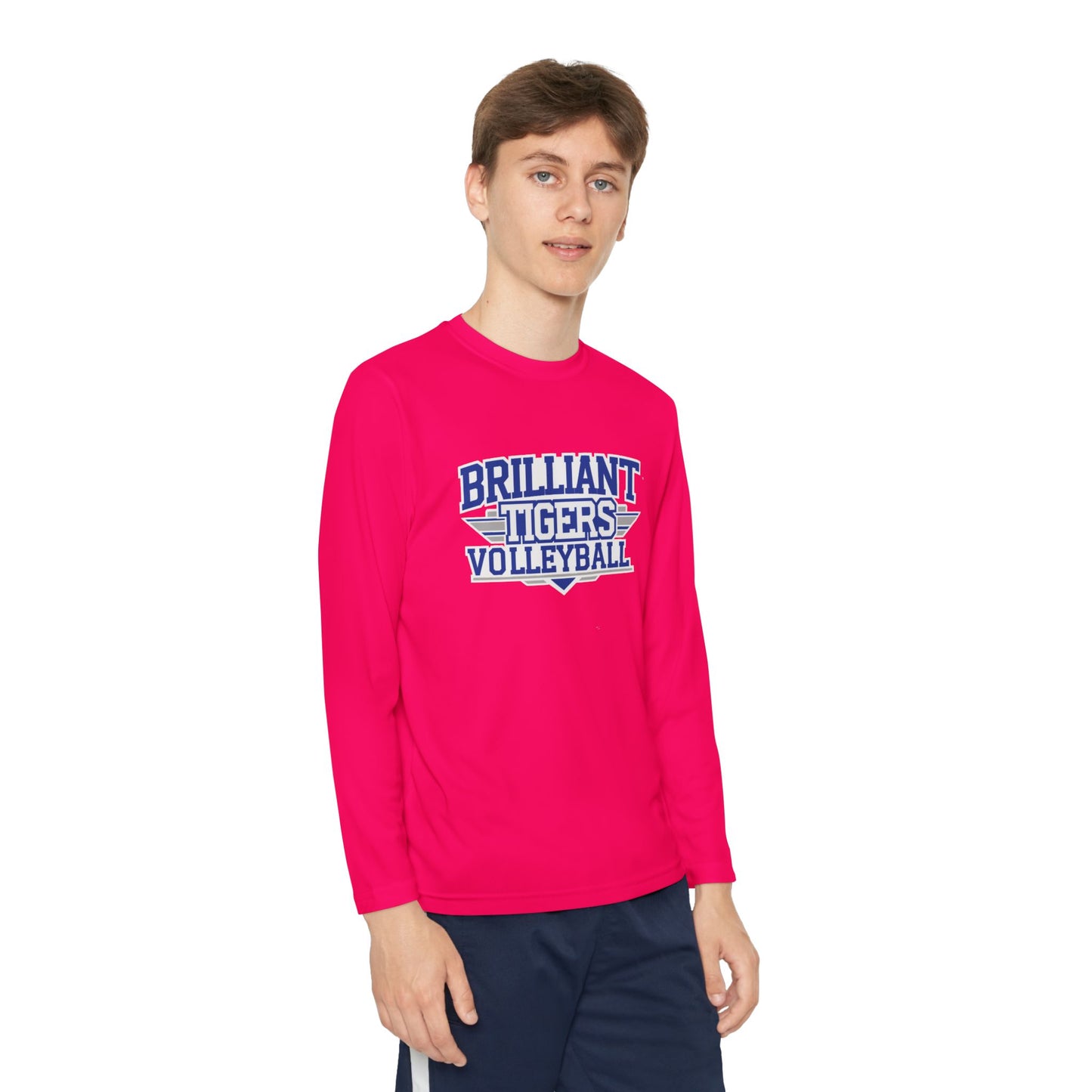 Youth Long Sleeve Tee \ Brilliant Tigers Volleyball \ BTV2