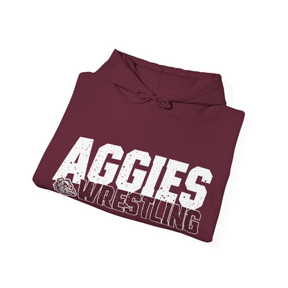 Adult Hoodie Sweatshirt \ Hamilton Aggies Wrestling \ HAW3