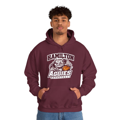 Adult Hoodie Sweatshirt \ Hamilton Aggies Basketball \ HABB1