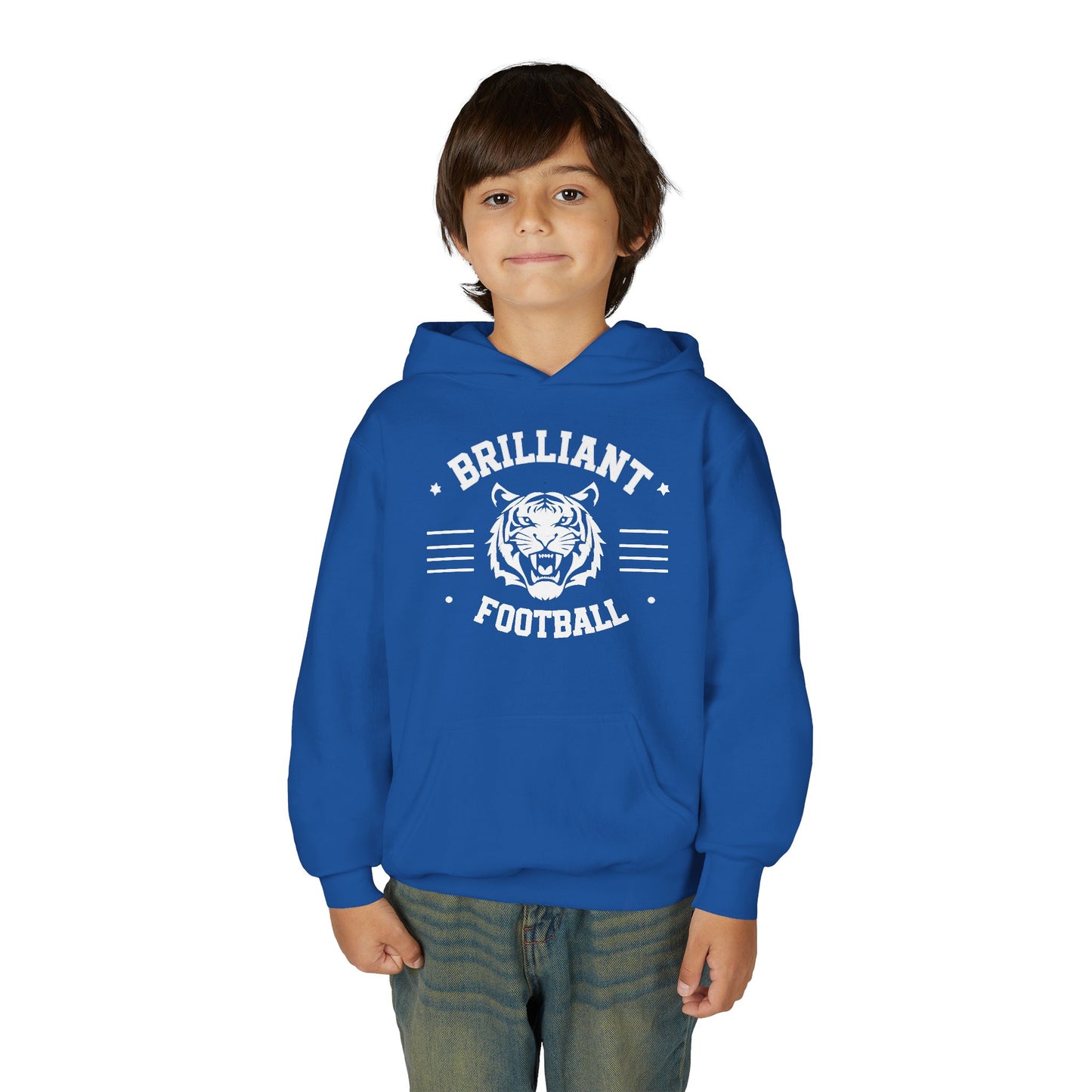 Youth Hoodie Sweatshirt \ Brilliant Tigers Football \ BTF2