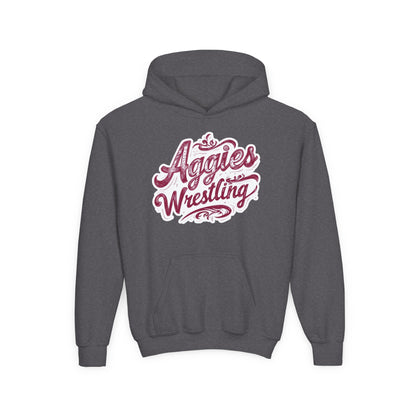 Youth Hoodie Sweatshirt \ Hamilton Aggies Wrestling \ HAWG2
