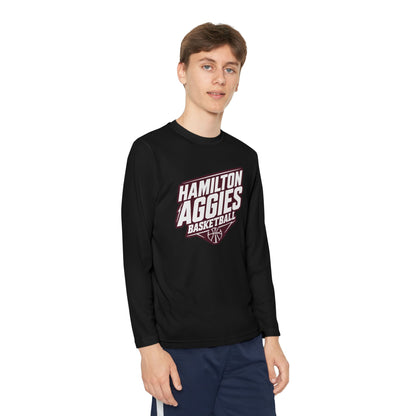 Youth Long Sleeve Tee \ Hamilton Aggies Basketball \ HABB2