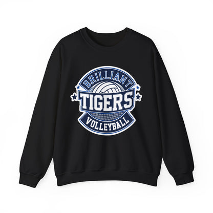 Adult Crewneck Sweatshirt \ Brilliant Tigers Volleyball \ BTV1