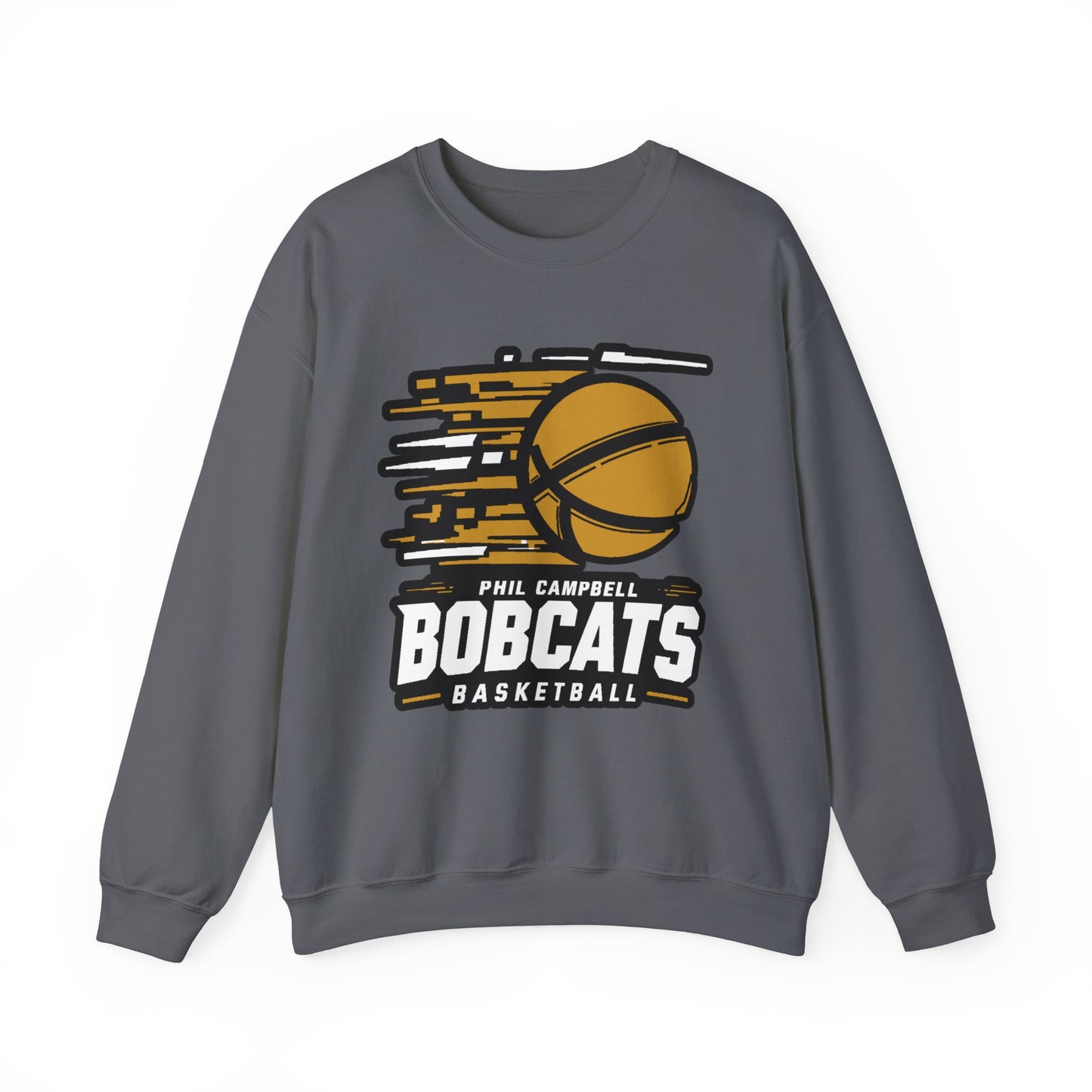 Adult Crewneck Sweatshirt \ Phil Campbell Bobcats Basketball \ PCBBK2