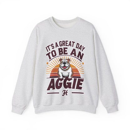 Adult Crewneck Sweatshirt \ It's a Great Day to be an Aggie! \ GDA3