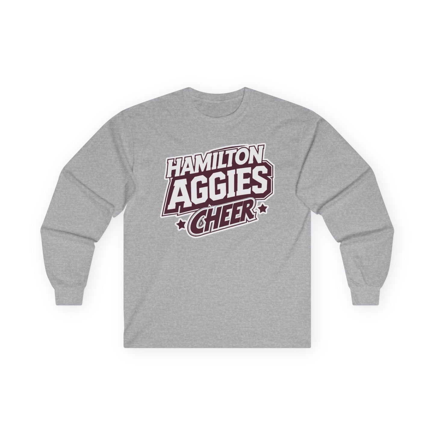 Adult Long Sleeve Tee \ Hamilton Aggies Cheer \ HAC1