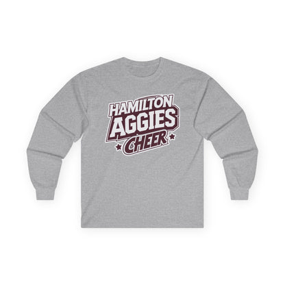 Adult Long Sleeve Tee \ Hamilton Aggies Cheer \ HAC1