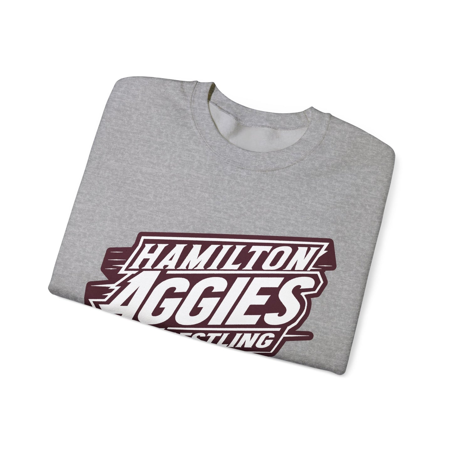 Adult Crewneck Sweatshirt \ Hamilton Aggies Wrestling \ HAW1