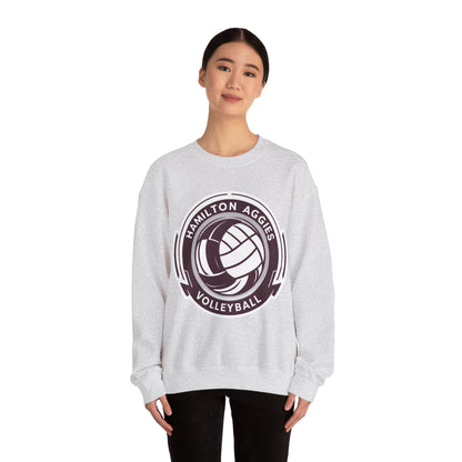Adult Crewneck Sweatshirt \ Hamilton Aggies Volleyball \ HAV1