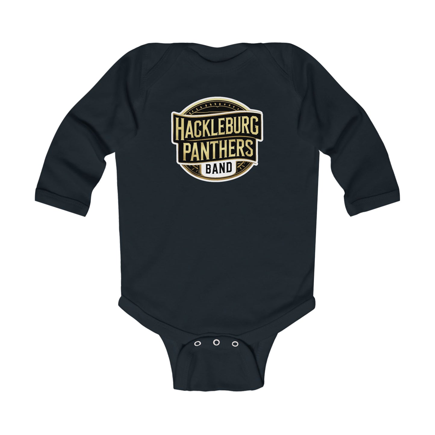 Long Sleeve Baby Bodysuit \ Hackleburg Panthers Band \ HPB2