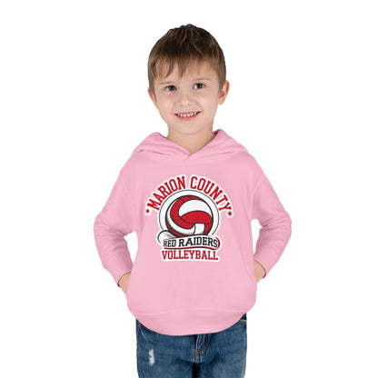 Toddler Hoodie Sweatshirt \ Marion County Red Raiders Volleyball \ MCV1