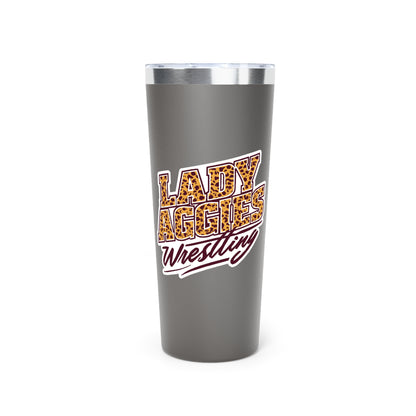 22oz Copper Insulated Tumbler \ Hamilton Aggies Wrestling \ HAWG3