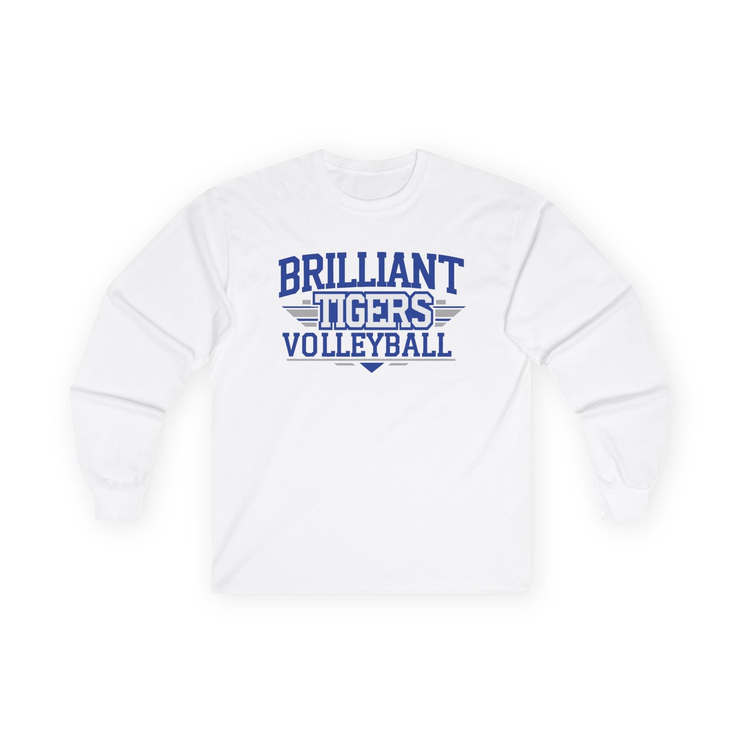 Adult Long Sleeve Tee \ Brilliant Tigers Volleyball \ BTV2