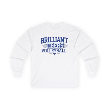 Adult Long Sleeve Tee \ Brilliant Tigers Volleyball \ BTV2